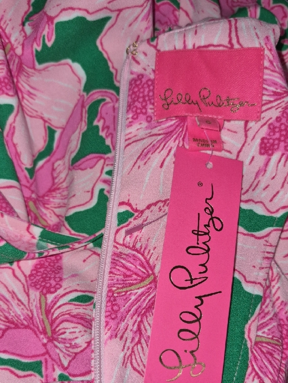 Lilly Pulitzer Pink & Green Floral Maxi Dress - Picture 8 of 11